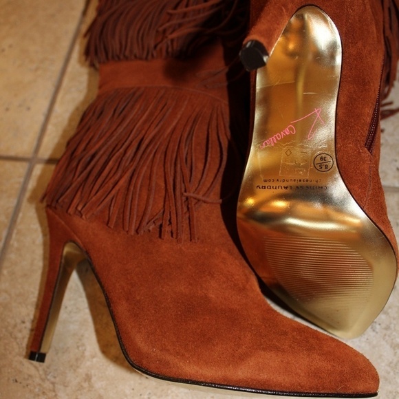 CHINESE LAUNDRY OVER THE KNEE SUEDE BOOTS - Picture 4 of 7